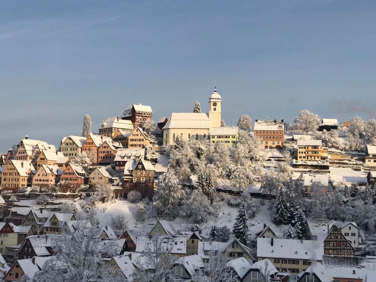 Retro Ferienwohnung Mit Schlossblick Im Nordschwarzwald التينستيغ المظهر الخارجي الصورة
